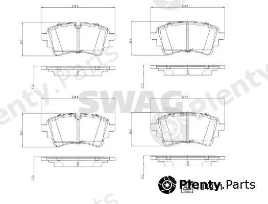 Swag 33109321 — Brake Pad Set, disc brake