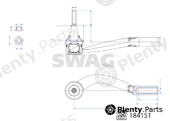 Swag 33109283 — Tie Rod End