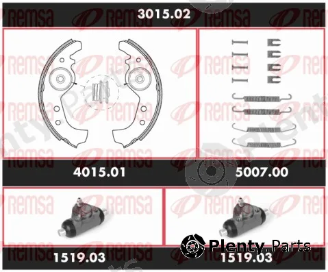 Remsa 3015.02 — Brake Kit, drum brake Precision Kit