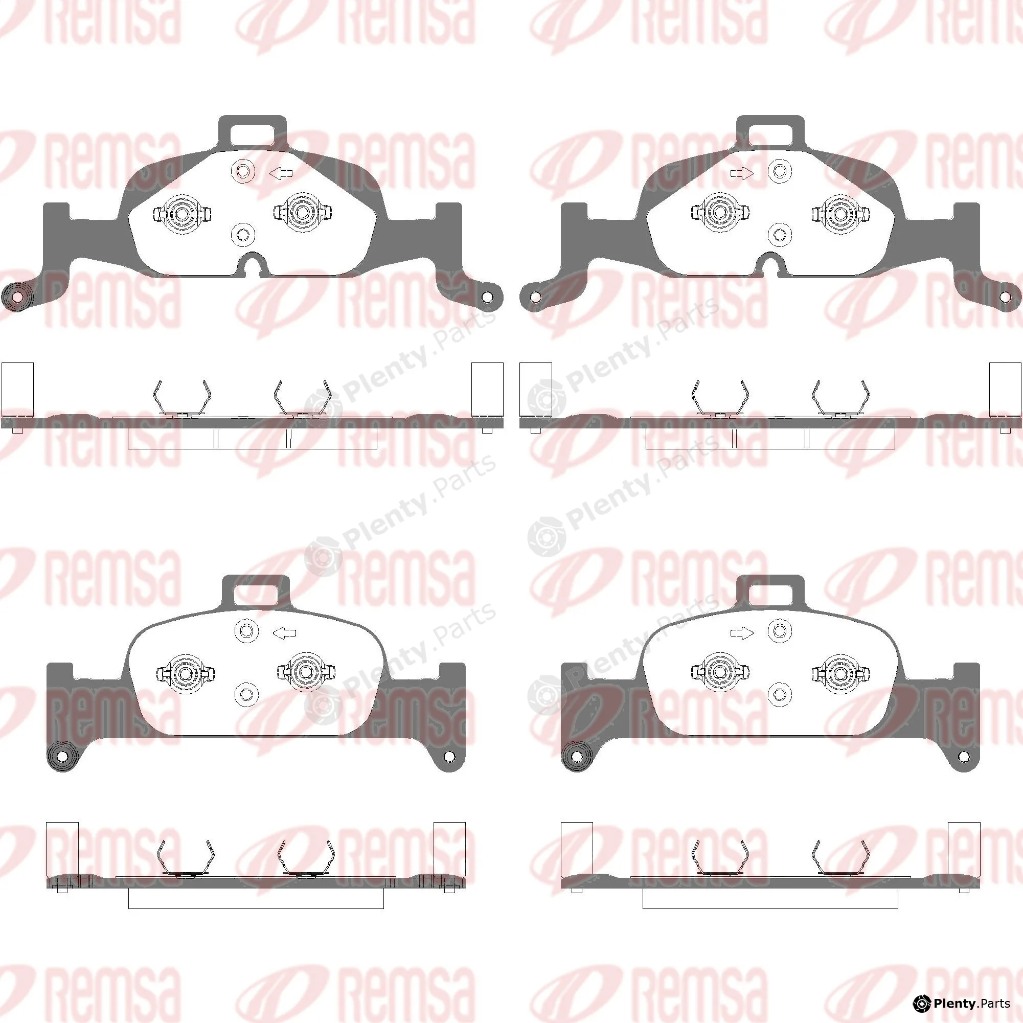 Remsa 1691.10 — Brake Pad Set, disc brake