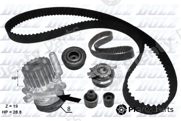 Dolz KD248 — Water Pump & Timing Belt Kit