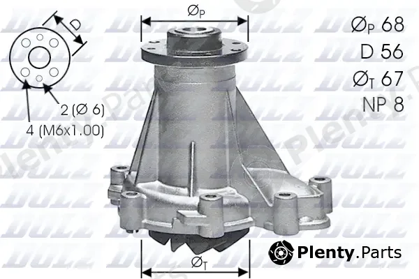 Dolz M176 — Water Pump, engine cooling