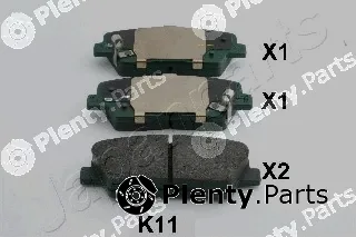 Japanparts PP-K11AF — Brake Pad Set, disc brake