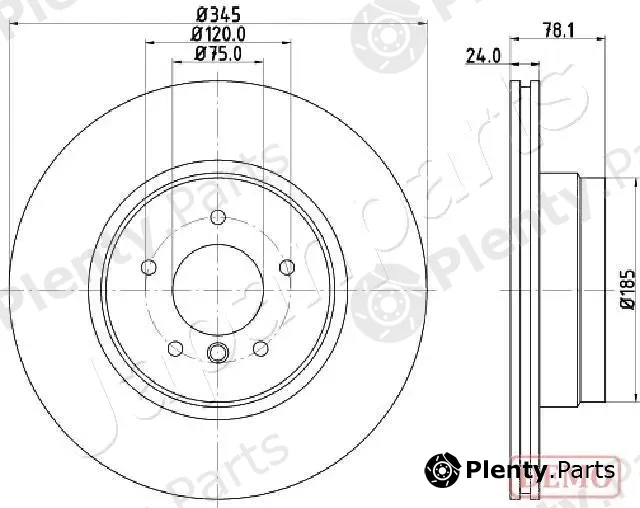 Japanparts DP-0132C — Brake Disc