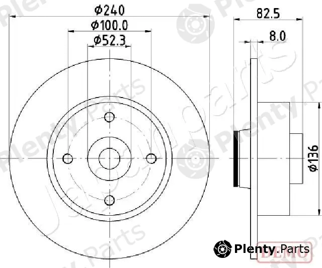 Japanparts DP-0712C — Brake Disc