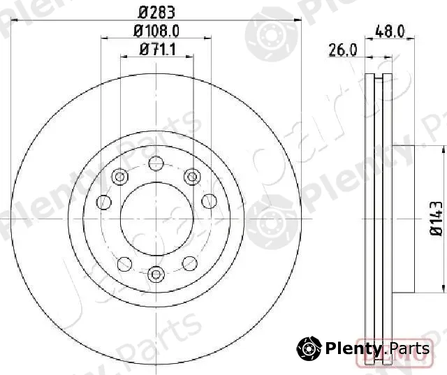 Japanparts DI-0633C — Brake Disc