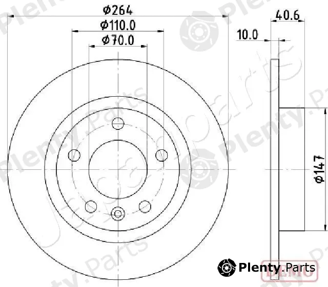 Japanparts DP-0400C — Brake Disc