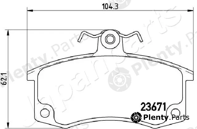 Japanparts PA-046AF — Brake Pad Set, disc brake