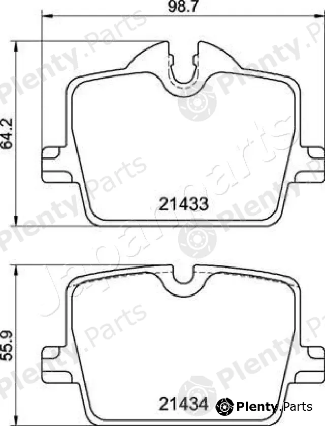 Japanparts PP-0123AF — Brake Pad Set, disc brake