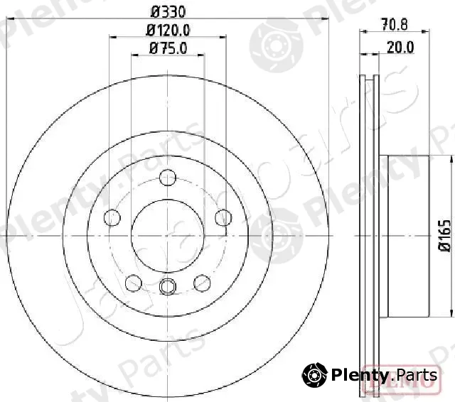 Japanparts DP-012C — Brake Disc