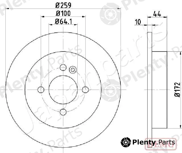 Japanparts DP-0134C — Brake Disc
