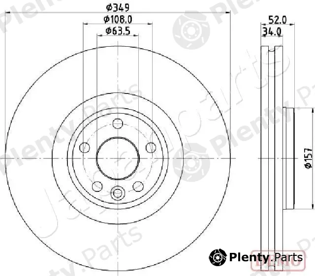Japanparts DI-L17C — Brake Disc