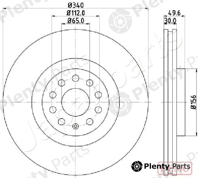 Japanparts DI-0907C — Brake Disc