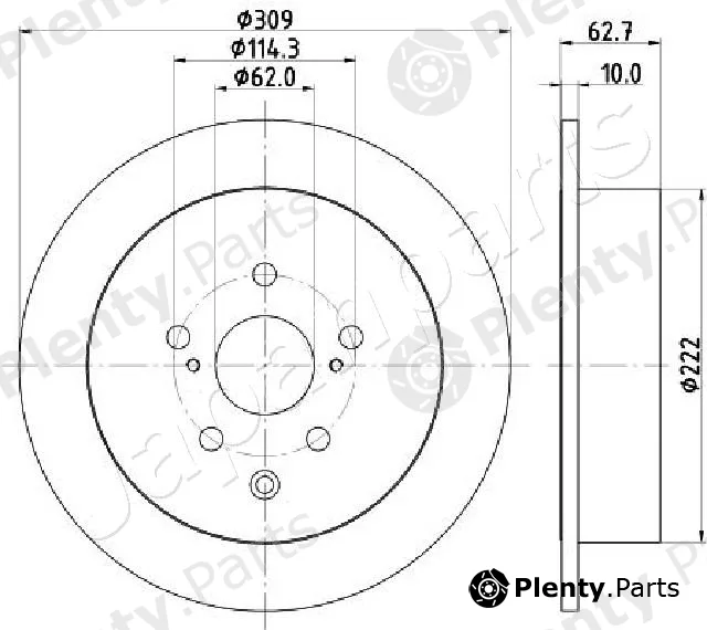 Japanparts DP-268C — Brake Disc