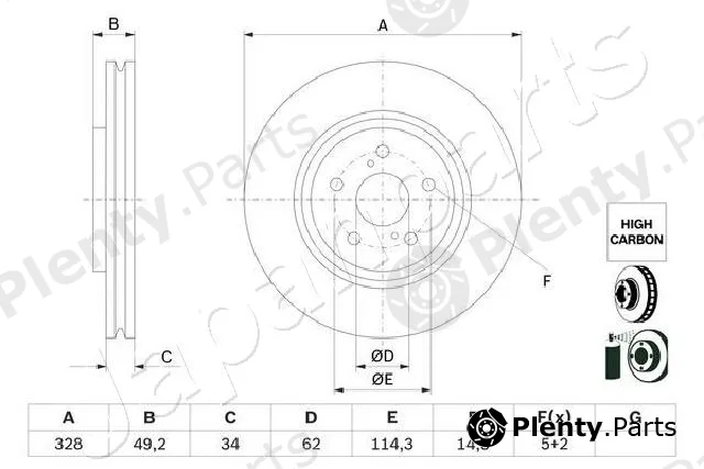Japanparts DI-2058C — Brake Disc