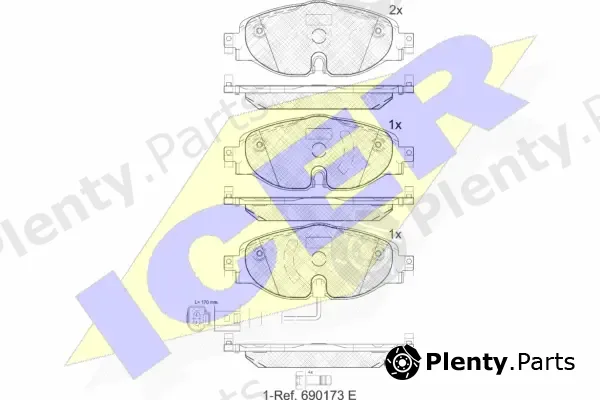 Icer 182111 — Brake Pad Set, disc brake