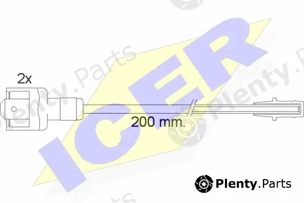 Icer 610117EC — Warning Contact, brake pad wear