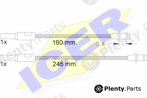 Icer 610265EC — Warning Contact, brake pad wear
