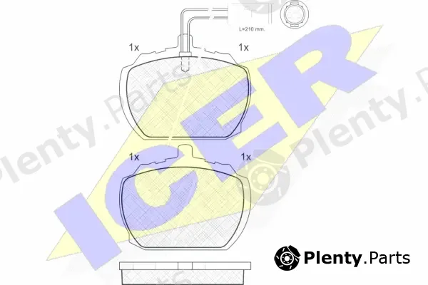 Icer 180406 — Brake Pad Set, disc brake