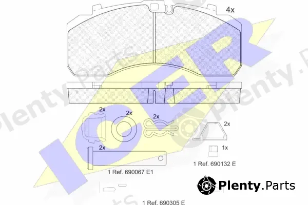 Icer 152091-066 — Brake Pad Set, disc brake