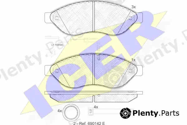 Icer 141803 — Brake Pad Set, disc brake