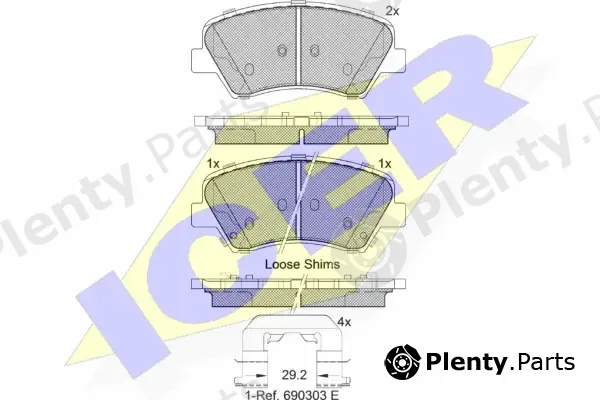 Icer 182029 — Brake Pad Set, disc brake