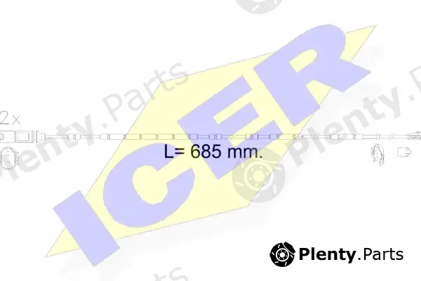 Icer 610618EC — Warning Contact, brake pad wear