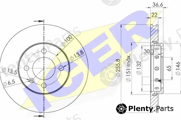 Icer 78BD9614-2 — Brake Disc