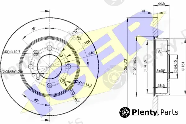 Icer 78BD0841-2 — Brake Disc