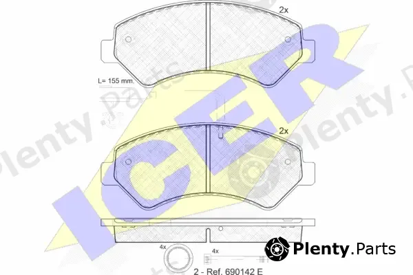 Icer 141836-203 — Brake Pad Set, disc brake