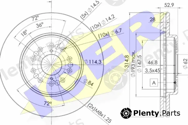 Icer 78BD2649-2 — Brake Disc