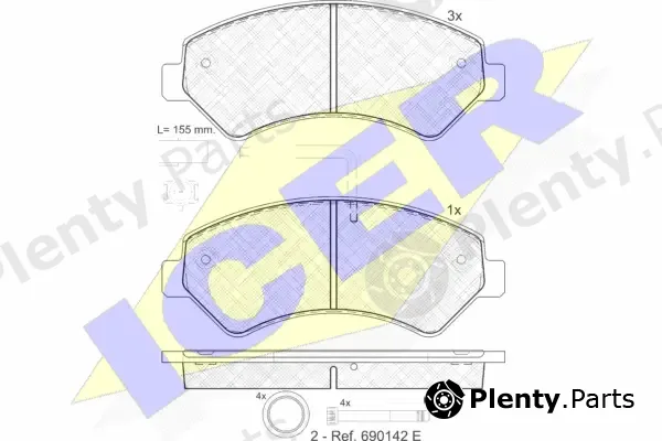 Icer 141836 — Brake Pad Set, disc brake