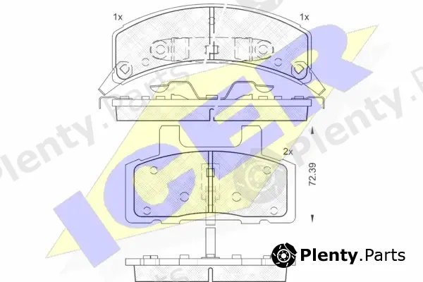 Icer 141401 — Brake Pad Set, disc brake