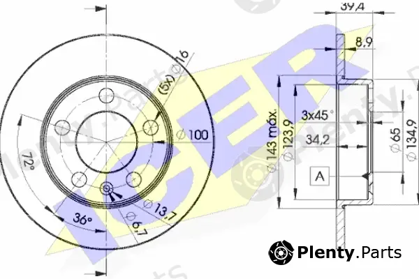 Icer 78BD5601-2 — Brake Disc
