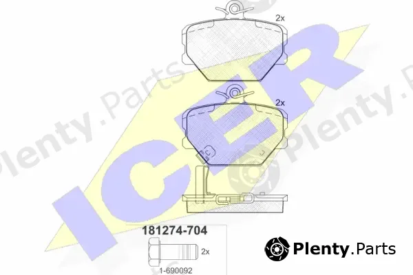 Icer 181274-704 — Brake Pad Set, disc brake