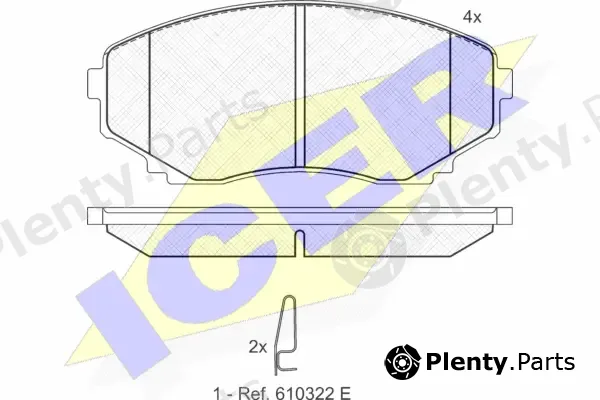 Icer 141345 — Brake Pad Set, disc brake