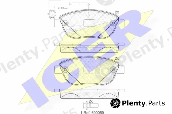 Icer 181440-203 — Brake Pad Set, disc brake