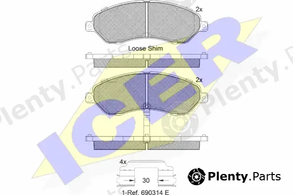 Icer 182130 — Brake Pad Set, disc brake