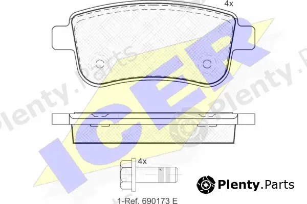 Icer 181904 — Brake Pad Set, disc brake