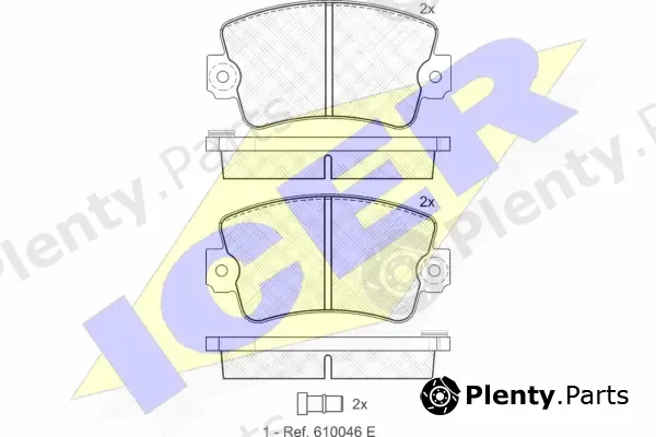 Icer 180257 — Brake Pad Set, disc brake