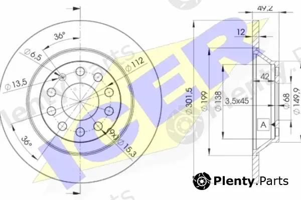 Icer 78BD5313-2 — Brake Disc