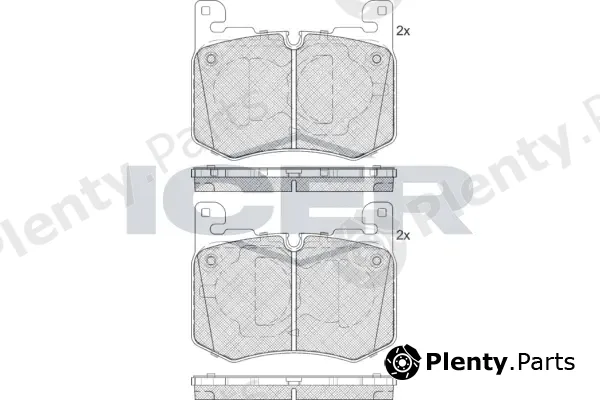 Icer 182407 — Brake Pad Set, disc brake