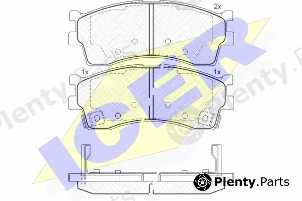 Icer 181610 — Brake Pad Set, disc brake