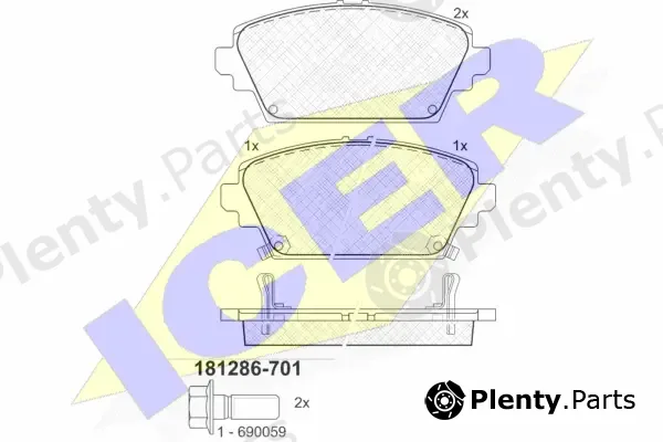 Icer 181286-701 — Brake Pad Set, disc brake