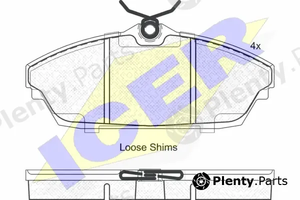 Icer 182026 — Brake Pad Set, disc brake