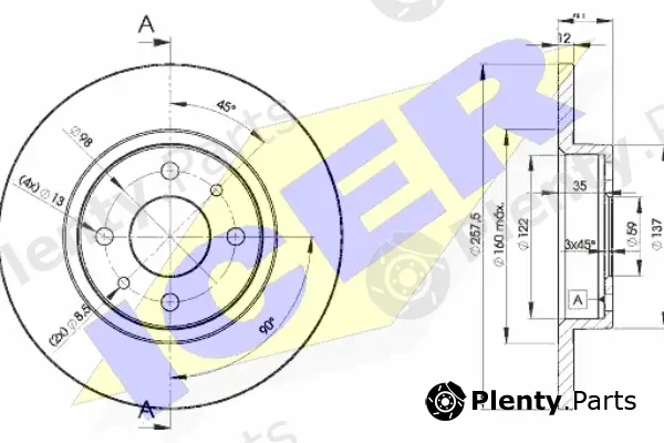 Icer 78BD3466-2 — Brake Disc