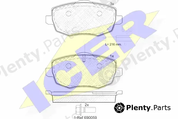 Icer 181845 — Brake Pad Set, disc brake