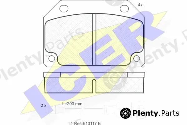 Icer 180387 — Brake Pad Set, disc brake