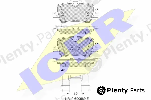 Icer 182360 — Brake Pad Set, disc brake