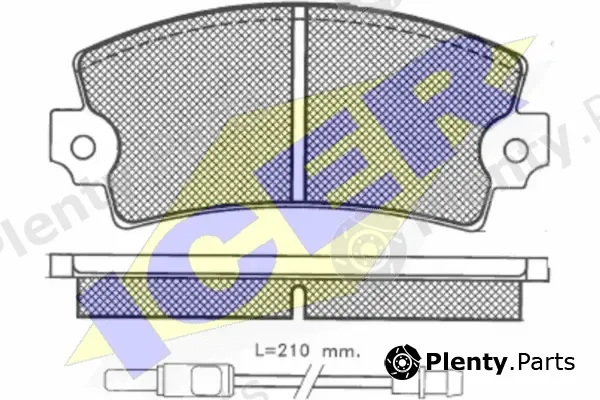 Icer 180116 — Brake Pad Set, disc brake